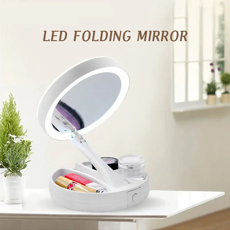 VivaGlow 10X Led Magnifying Mirror Makeup USB Charging or Battery with Light