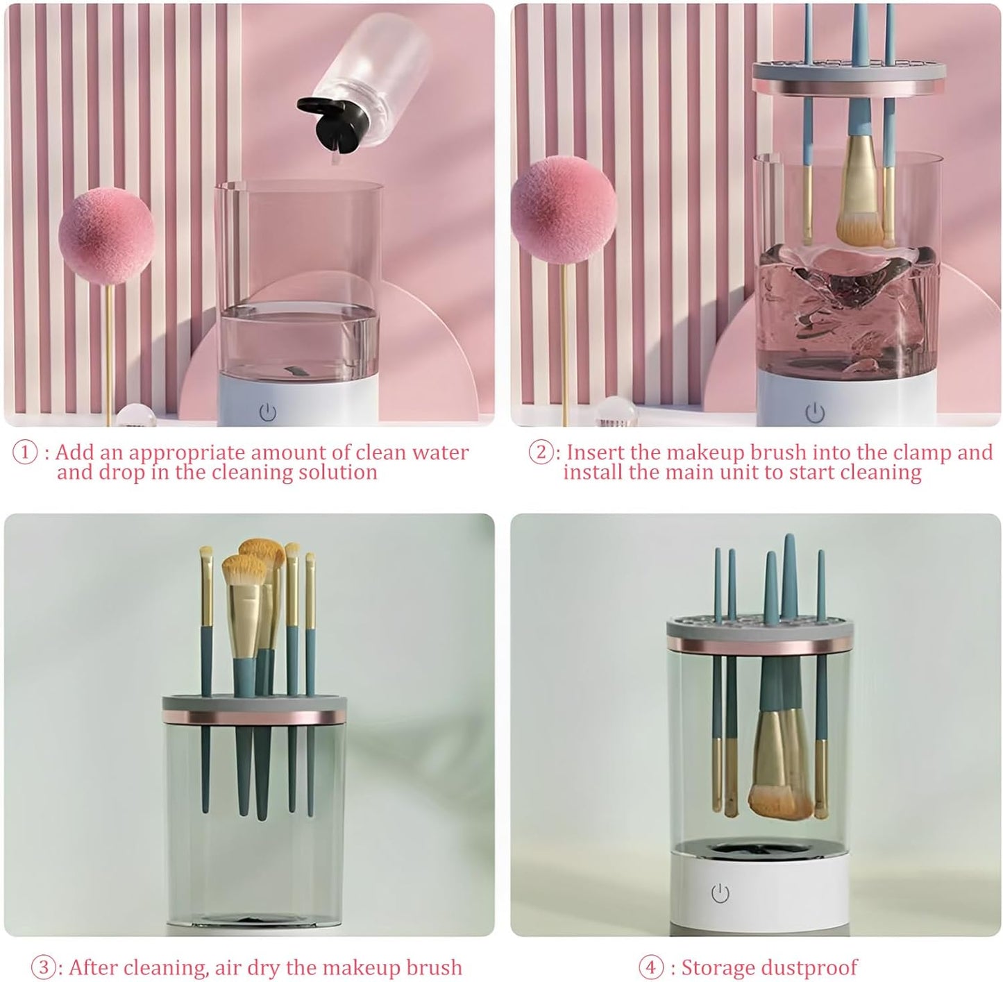 Electric Makeup Brush Cleaner – USB Portable Deep Cleaning Machine