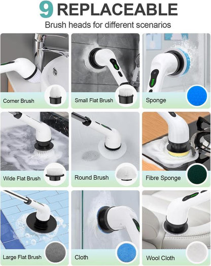 Electric Spin Scrubber for Cleaning Cordless Power Portable Rechargeable