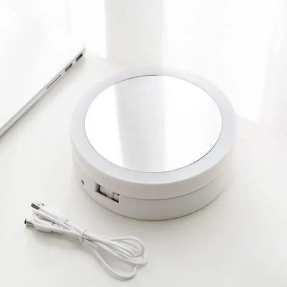 VivaGlow 10X Led Magnifying Mirror Makeup USB Charging or Battery with Light