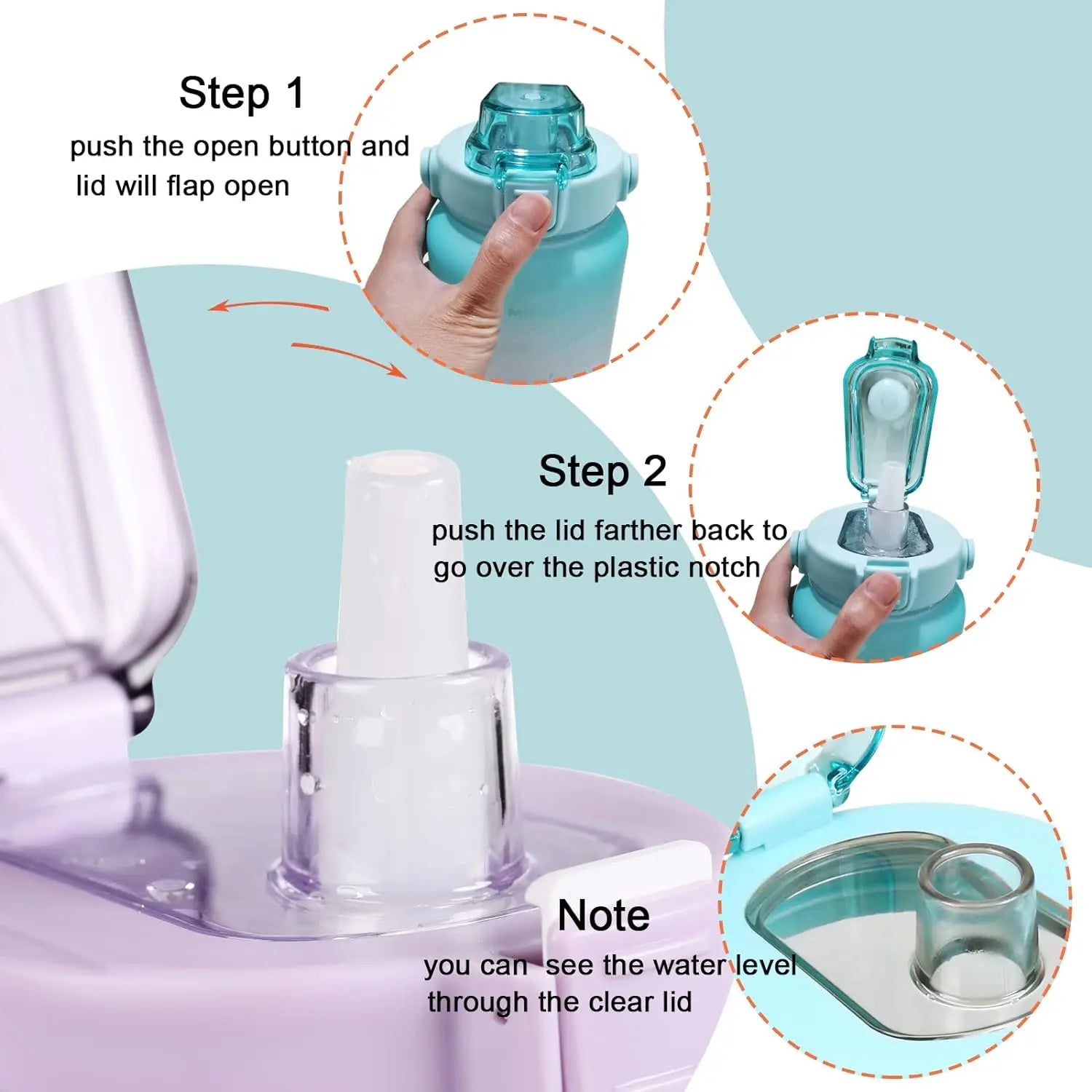 2L Large Sports Water Bottle with Straw & Time Marker – Leakproof Portable Drinking Bottle for Fitness, Gym & Travel