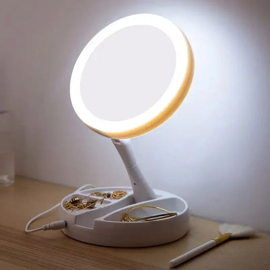 VivaGlow 10X Led Magnifying Mirror Makeup USB Charging or Battery with Light