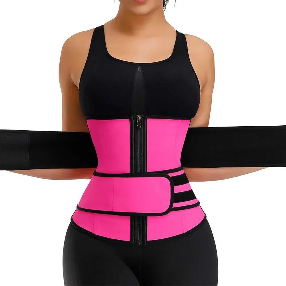 Waist Trainer Slimming Body Shaper Belt – Sweat Trimmer Fitness Cincher for Weight Loss, Fat Burning & Workout Support