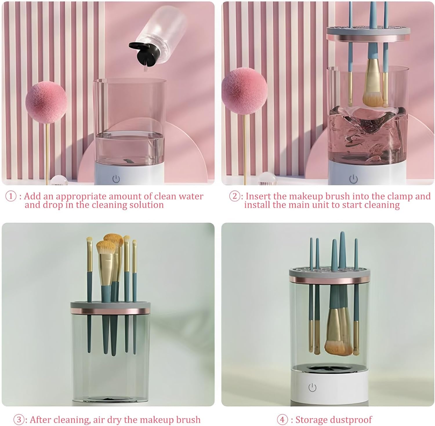 Electric Makeup Brush Cleaner – USB Portable Deep Cleaning Machine