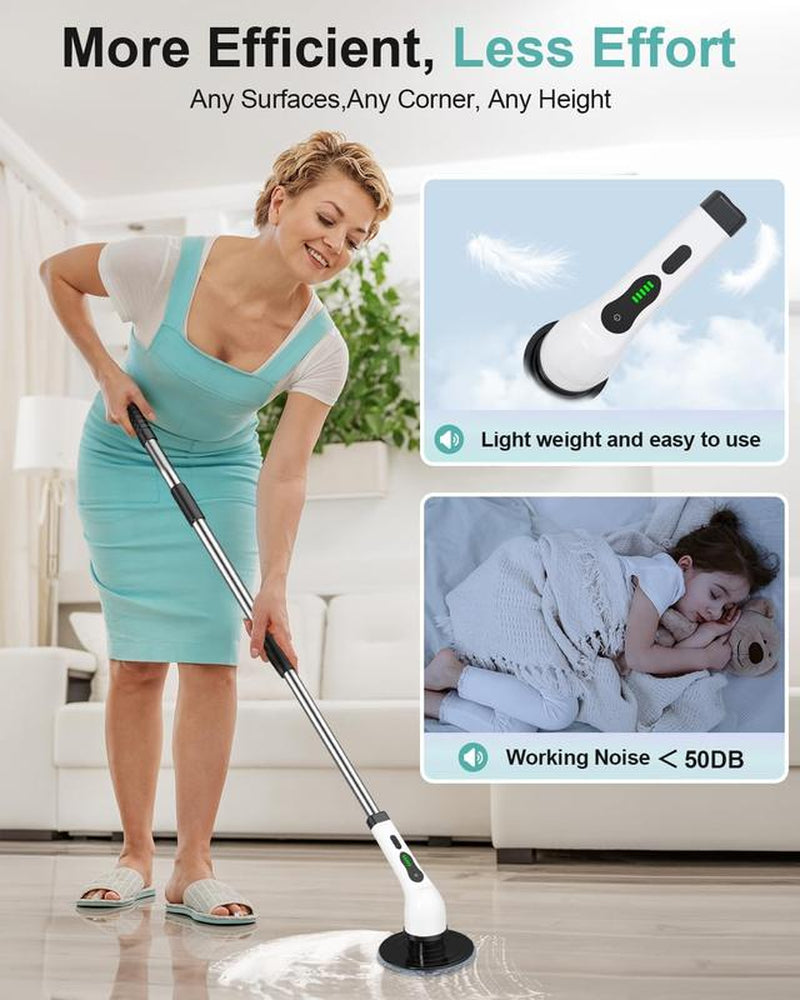 Electric Spin Scrubber for Cleaning Cordless Power Portable Rechargeable