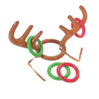 Inflatable Reindeer Antler Hat Ring Toss Game Kids Gift Christmas Family Game Toys Navidad Natal New Year Xmas Decor Noel 2023