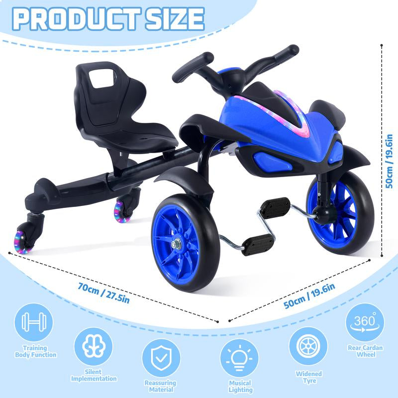 2-In-1 Kids Drift Bike - Crazy Drift Cart for Toddlers and 3-5 Years Old Kids